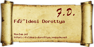 Földesi Dorottya névjegykártya