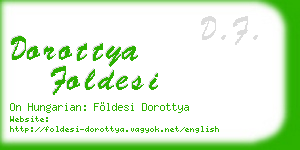 dorottya foldesi business card