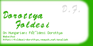 dorottya foldesi business card